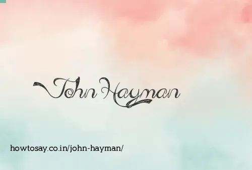John Hayman
