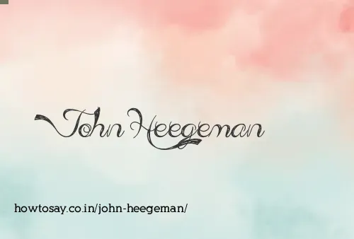 John Heegeman