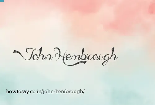 John Hembrough