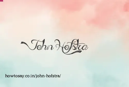 John Hofstra