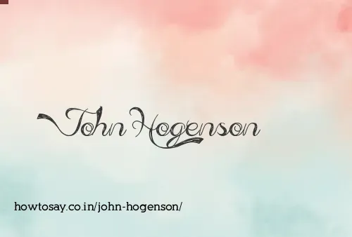 John Hogenson