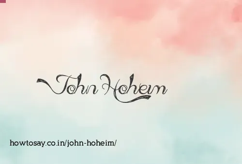 John Hoheim