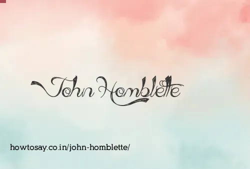 John Homblette