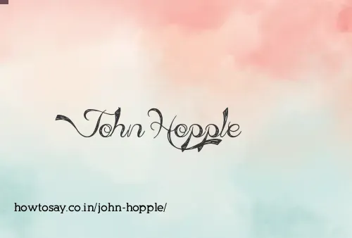 John Hopple