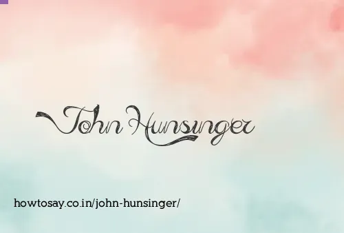 John Hunsinger