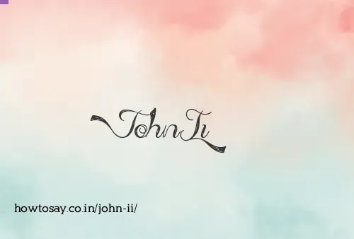 John Ii