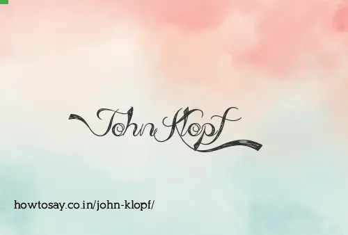 John Klopf