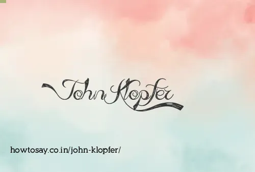 John Klopfer