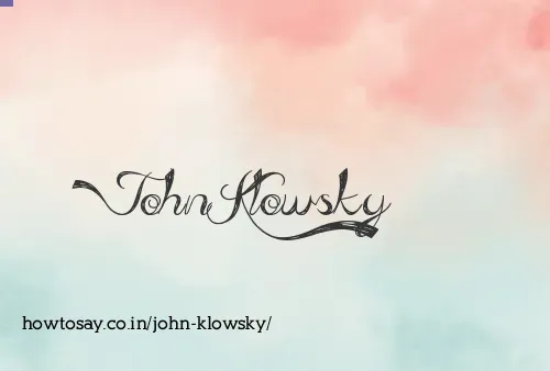 John Klowsky