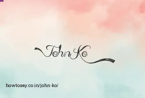 John Ko