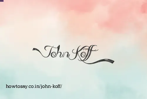 John Koff