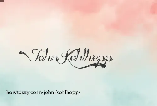 John Kohlhepp