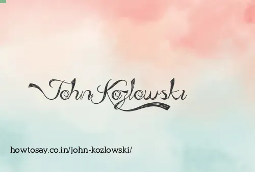 John Kozlowski