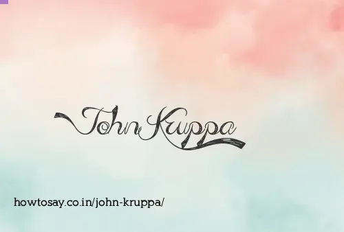 John Kruppa