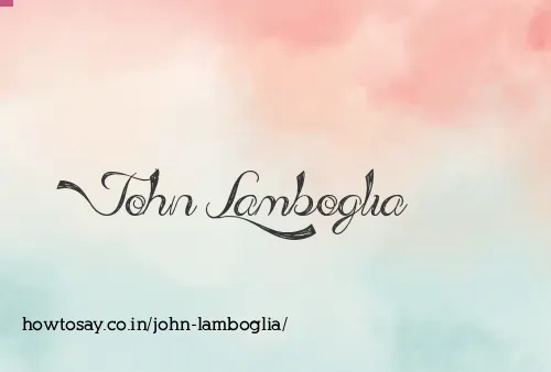 John Lamboglia