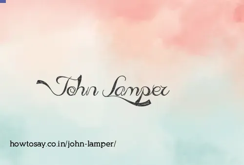 John Lamper