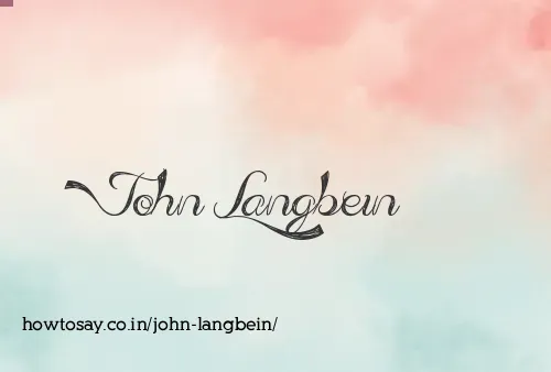John Langbein