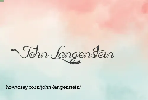 John Langenstein