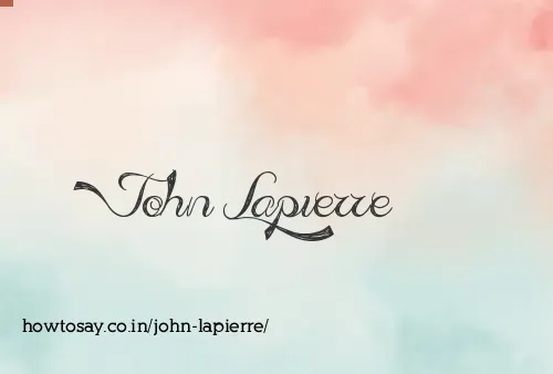 John Lapierre