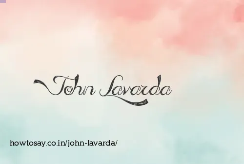 John Lavarda