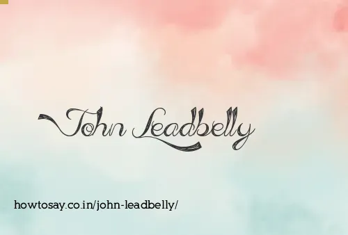 John Leadbelly