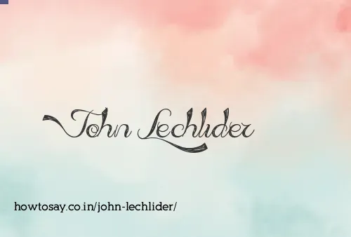 John Lechlider