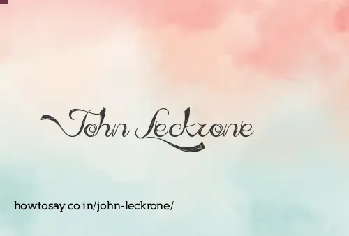 John Leckrone