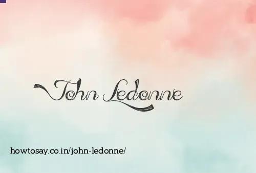 John Ledonne