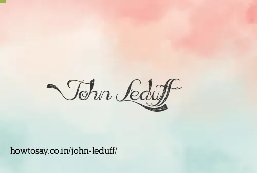 John Leduff