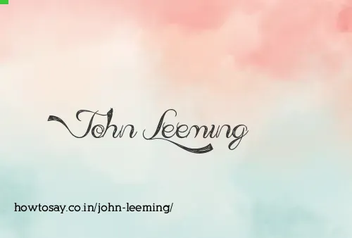John Leeming