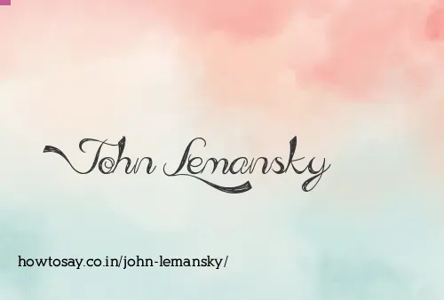 John Lemansky