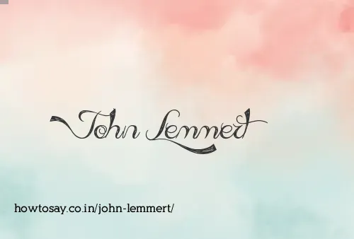 John Lemmert