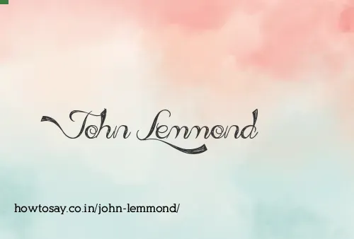 John Lemmond