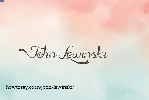 John Lewinski