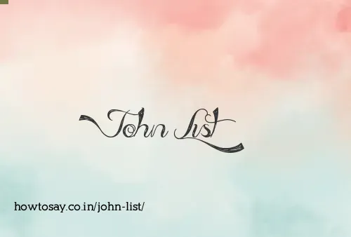 John List