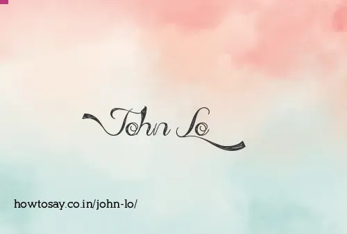 John Lo