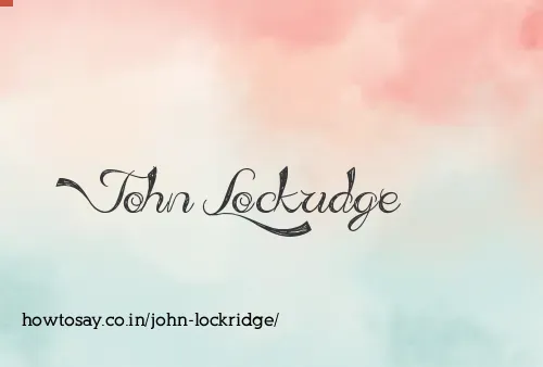 John Lockridge