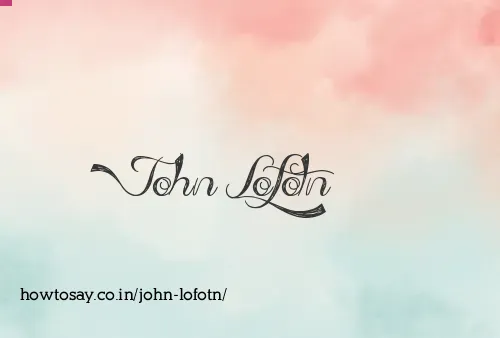 John Lofotn