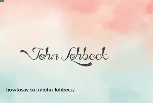 John Lohbeck