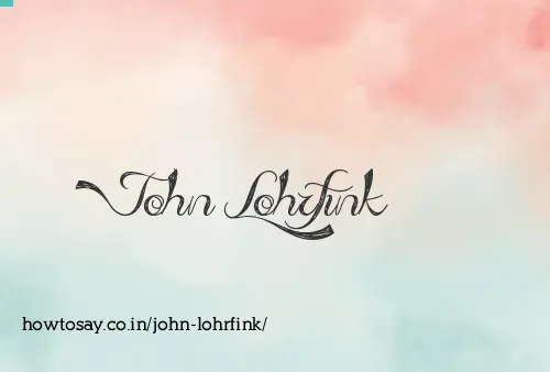 John Lohrfink
