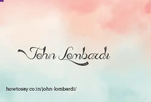 John Lombardi