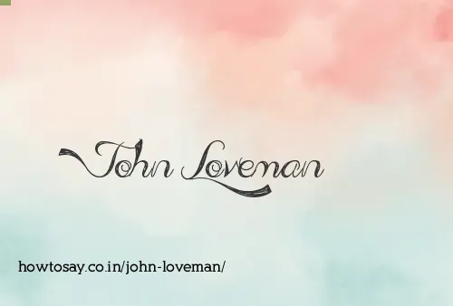 John Loveman