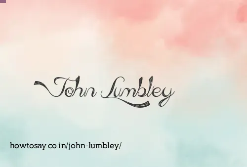 John Lumbley