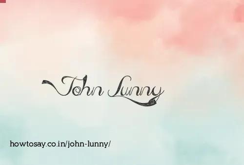John Lunny
