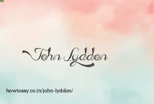 John Lyddon