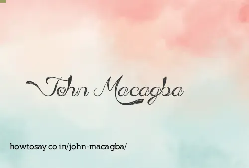 John Macagba