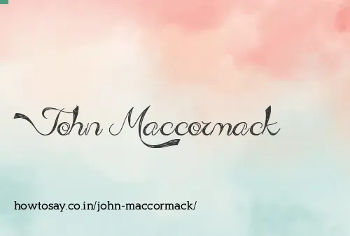 John Maccormack