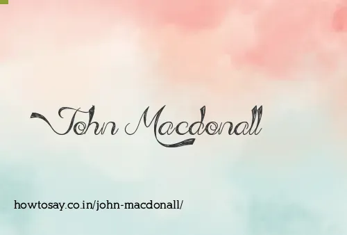 John Macdonall