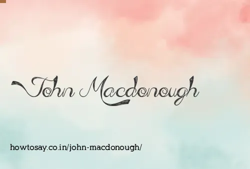 John Macdonough