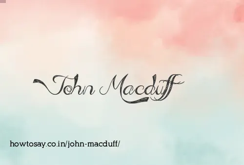 John Macduff